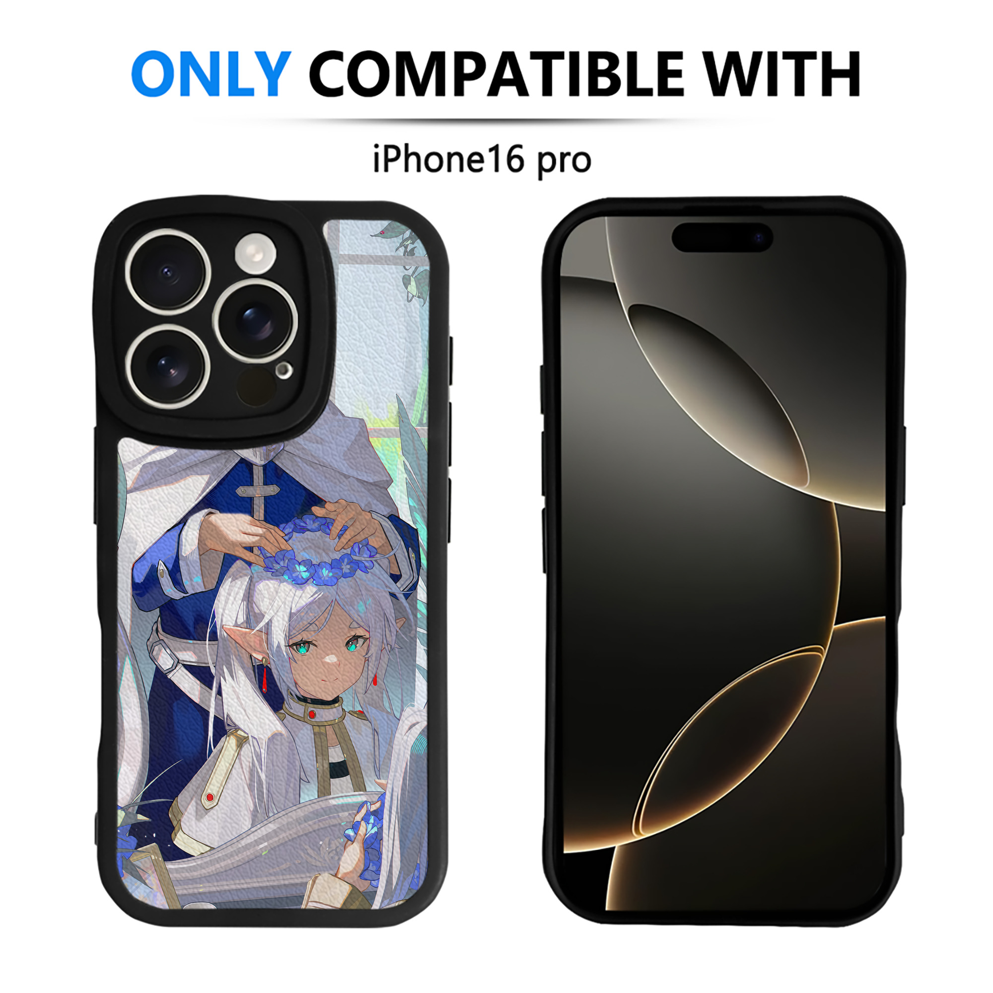（画像用） 葬送のフリーレン Frieren 【iPhone 16シリーズ対応】シリコンスマホケース（レザー調） 材質：シリコン